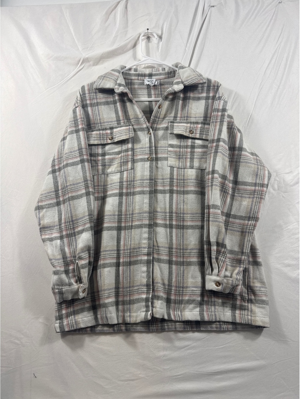 Princess Polly Plaid Button-Up Shirt Jacket